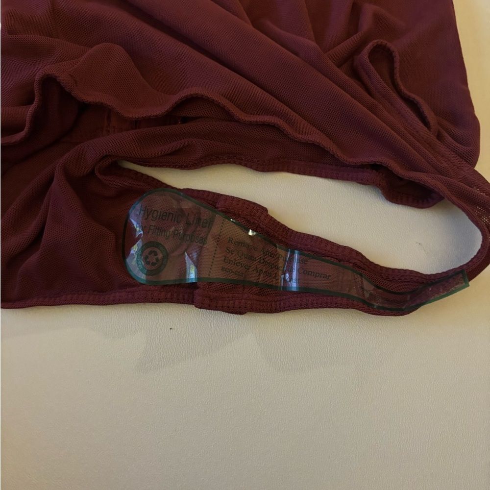 🆕 New With Tags FREE PEOPLE Night Rhythm Corset Bodysuit / Washed Maroon - Picture 13 of 13